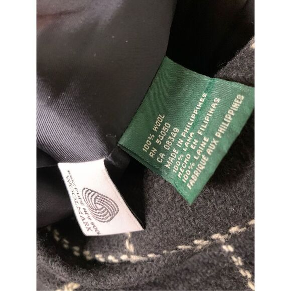 Lauren Ralph Lauren 100% wool blazer jacket black white women's size 10 - Picture 6 of 6